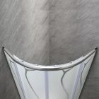 Spirit Bamboo 80x80 cm íves tolóajtós zuhanykabin 5 mm biztonsági üveggel zuhanytálcával, króm kerettel, 180 cm magas