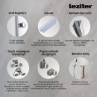 Spirit Bamboo 80x80 cm íves tolóajtós zuhanykabin 5 mm biztonsági üveggel zuhanytálcával, króm kerettel, 180 cm magas