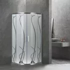 Spirit Bamboo 80x80 cm íves tolóajtós zuhanykabin 5 mm biztonsági üveggel tálca nélkül, króm kerettel, 180 cm magas