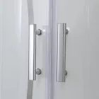 Spirit Bamboo 80x80 cm íves tolóajtós zuhanykabin 5 mm biztonsági üveggel tálca nélkül, króm kerettel, 180 cm magas