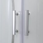 Spirit Bamboo 90x90 cm íves tolóajtós zuhanykabin 5 mm biztonsági üveggel tálca nélkül, króm kerettel, 180 cm magas