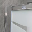 Spirit Bamboo 90x90 cm íves tolóajtós zuhanykabin 5 mm biztonsági üveggel tálca nélkül, króm kerettel, 180 cm magas
