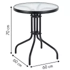 60 cm-es kerek kerti asztal