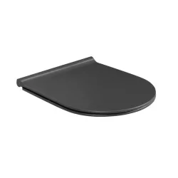   Cerastyle City/Bella Slim WC ülőke - Matt fekete - Duroplast - Lecsapódásgátlós- Easy click