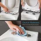 Cerastyle City/Bella Slim WC ülőke - Matt fekete - Duroplast - Lecsapódásgátlós- Easy click