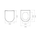 Cerastyle City/Bella Slim WC ülőke - Matt fekete - Duroplast - Lecsapódásgátlós- Easy click