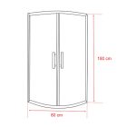 Spirit Clear Black 80x80 cm íves tolóajtós zuhanykabin 5 mm biztonsági üveggel tálca nélkül, fekete kerettel, 180 cm magas