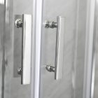 Spirit Clear 80x80 cm íves tolóajtós zuhanykabin 5 mm biztonsági üveggel zuhanytálcával, króm kerettel, 180 cm magas