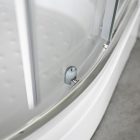 Spirit Clear 80x80 cm íves tolóajtós zuhanykabin 5 mm biztonsági üveggel zuhanytálcával, króm kerettel, 180 cm magas