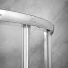 Spirit Clear 80x80 cm íves tolóajtós zuhanykabin 5 mm biztonsági üveggel zuhanytálcával, króm kerettel, 180 cm magas