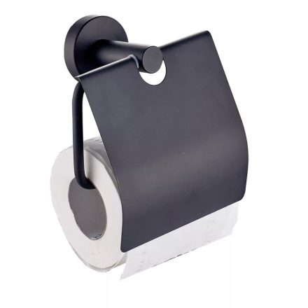 Fekete fedeles WC papír tartó SE02972