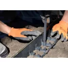 Hajlítható fekete műanyag ágyásszegély 100 cm – 6 cm magas PP gyepszegély