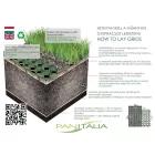 Fekete műanyag gyeprács 49,2 × 49,2 cm – 4 cm magas, 3500 kg/m² teherbírás