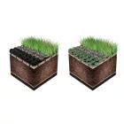 Zöld műanyag gyeprács 49,2 × 49,2 cm – 4 cm magas, 3500 kg/m² teherbírás