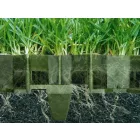 Zöld műanyag gyeprács 49,2 × 49,2 cm – 4 cm magas, 3500 kg/m² teherbírás