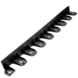 Hajlítható fekete műanyag ágyásszegély 80 cm – 6 cm magas PP gyepszegély
