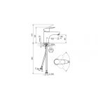 Cseke Smart króm álló egykaros kerámiabetétes mosdó csaptelep