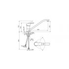 Cseke Smart króm álló egykaros kerámiabetétes mosogató csaptelep