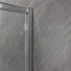 Spirit Mátrix 80x80 cm íves tolóajtós zuhanykabin 5 mm biztonsági üveggel zuhanytálcával, króm kerettel, 180 cm magas