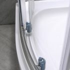 Spirit Mátrix 80x80 cm íves tolóajtós zuhanykabin 5 mm biztonsági üveggel zuhanytálcával, króm kerettel, 180 cm magas