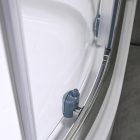 Spirit Mátrix 80x80 cm íves tolóajtós zuhanykabin 5 mm biztonsági üveggel zuhanytálcával, króm kerettel, 180 cm magas