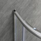 Spirit Mátrix 80x80 cm íves tolóajtós zuhanykabin 5 mm biztonsági üveggel zuhanytálcával, króm kerettel, 180 cm magas