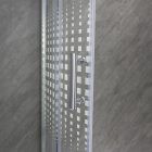 Spirit Mátrix 80x80 cm íves tolóajtós zuhanykabin 5 mm biztonsági üveggel zuhanytálcával, króm kerettel, 180 cm magas