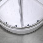 Spirit Mátrix 80x80 cm íves tolóajtós zuhanykabin 5 mm biztonsági üveggel zuhanytálcával, króm kerettel, 180 cm magas