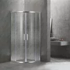 Spirit Mátrix 80x80 cm íves tolóajtós zuhanykabin 5 mm biztonsági üveggel tálca nélkül, króm kerettel, 180 cm magas