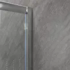 Spirit Mátrix 80x80 cm íves tolóajtós zuhanykabin 5 mm biztonsági üveggel tálca nélkül, króm kerettel, 180 cm magas