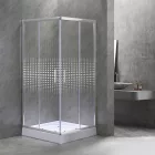 Spirit Mátrix 90x90 cm két tolóajtós szögletes zuhanykabin, 5 mm üveggel, zuhanytálcával, króm