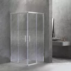 Spirit Mátrix 90x90 cm két tolóajtós szögletes zuhanykabin, 5 mm üveggel, zuhanytálca nélkül, króm