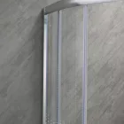 Spirit Mátrix 90x90 cm íves tolóajtós zuhanykabin 5 mm biztonsági üveggel tálca nélkül, króm kerettel, 180 cm magas