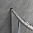 Spirit Mátrix 90x90 cm íves tolóajtós zuhanykabin 5 mm biztonsági üveggel tálca nélkül, króm kerettel, 180 cm magas