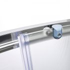 Spirit Matt 80x80 cm íves tolóajtós zuhanykabin 5 mm biztonsági üveggel zuhanytálcával, króm kerettel, 180 cm magas