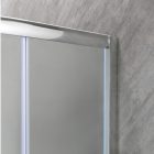 Spirit Matt 80x80 cm íves tolóajtós zuhanykabin 5 mm biztonsági üveggel zuhanytálcával, króm kerettel, 180 cm magas