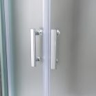 Spirit Matt 80x80 cm íves tolóajtós zuhanykabin 5 mm biztonsági üveggel zuhanytálcával, króm kerettel, 180 cm magas