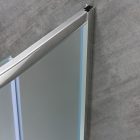 Spirit Matt 80x80 cm íves tolóajtós zuhanykabin 5 mm biztonsági üveggel zuhanytálcával, króm kerettel, 180 cm magas