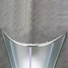 Spirit Matt 80x80 cm íves tolóajtós zuhanykabin 5 mm biztonsági üveggel tálca nélkül, króm kerettel, 180 cm magas