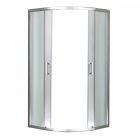 Spirit Matt 90x90 cm íves tolóajtós zuhanykabin 5 mm biztonsági üveggel tálca nélkül, króm kerettel, 180 cm magas