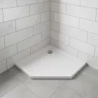 Modena Slim ötszögletű alacsony akril zuhanytálca 90x90 cm