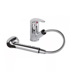   Diplon króm álló egykaros kerámiabetétes mosogató csaptelep kihúzható zuhanyfejjel ST0318