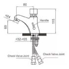 Álló nyomógombos időzírős mosdó csaptelep hideg-meleg vizes ST0601