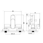 Diplon króm fali egykaros kerámiabetétes kádtöltő csaptelep ST2521