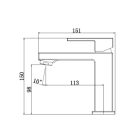 Diplon króm álló egykaros kerámiabetétes mosdó csaptelep ST2532