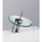 Üveg króm álló egykaros kerámiabetétes mosdó csaptelep ST9905