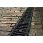 Alacsony vízelvezető folyóka Styron – öntöttvas rács, B125, 1 m