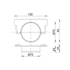 BEKÖTŐ ELEM, LAPOS KÜLTÉRI FOLYÓKÁHOZ, 75 MM-ES