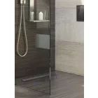Beltéri zuhanyfolyóka 60 cm festett fekete Line ráccsal
