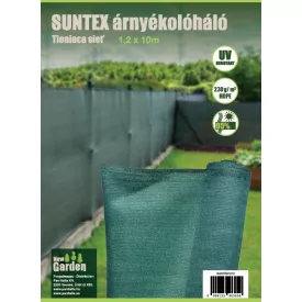   SUNTEX 230 prémium árnyékoló háló, 1,2x10 m, zöld, 95%-os takarás, 230 g/m²